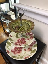 Handmade 3 Tier Floral Serving Stand Dessert ...