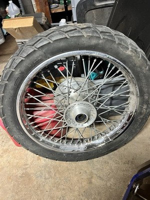 Motorcycle Wheel, Tire And Front Brake Disc Size 100/90 19