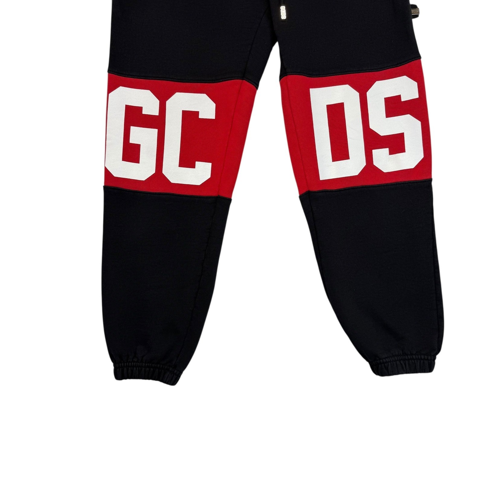 GCDS Black Red Logo Block Track Pants Sweatpants Joggers Medium