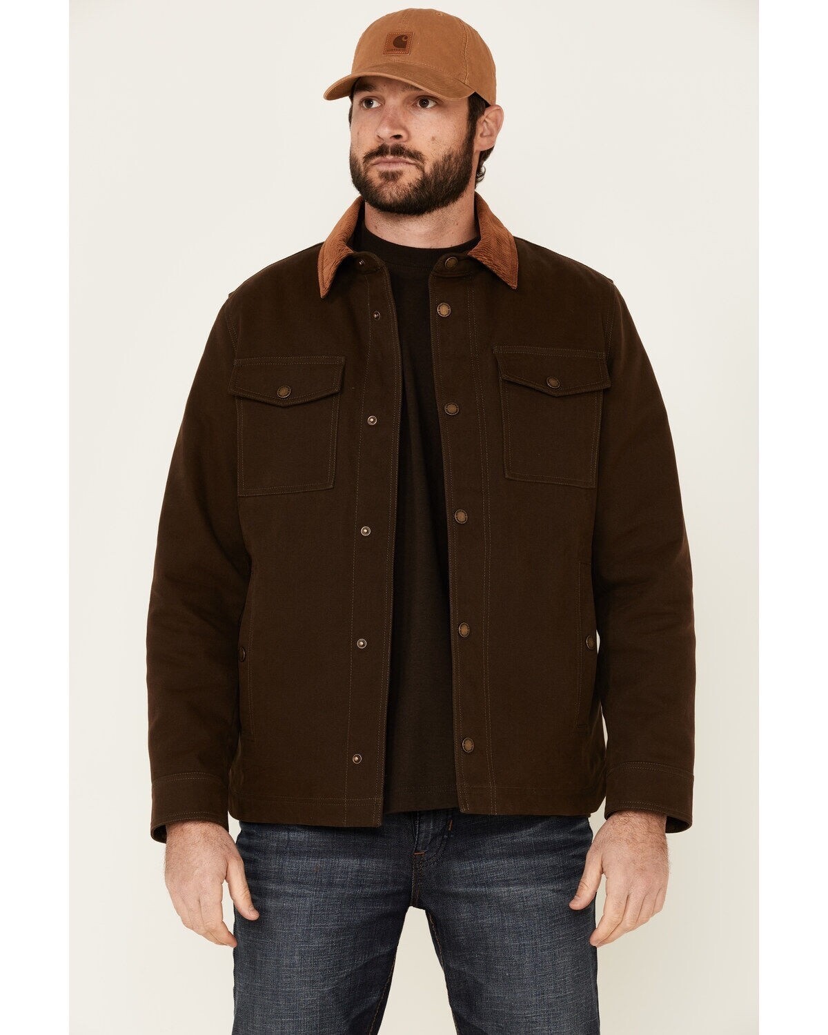 Pendleton Men's Solid Olive Canvas Snap-down Shir… - image 1