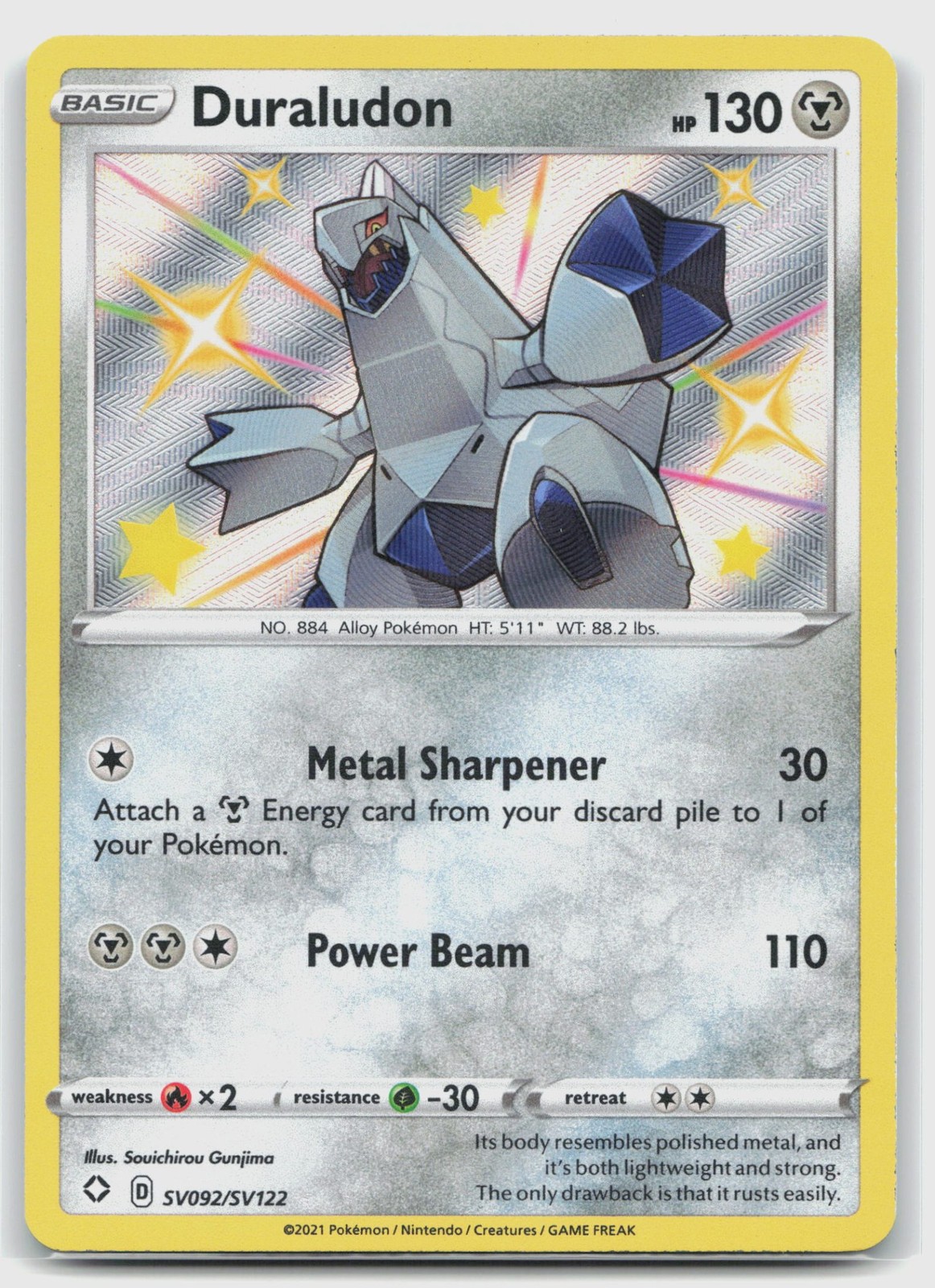 Duraludon SV092/SV122 (NM) - Shining Fates: Shiny Vault - Shiny Holo Rare - P...