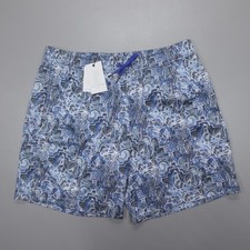 Robert Graham Lined Swim Shorts Geometric Floral Light Pink Blue Print Size XL