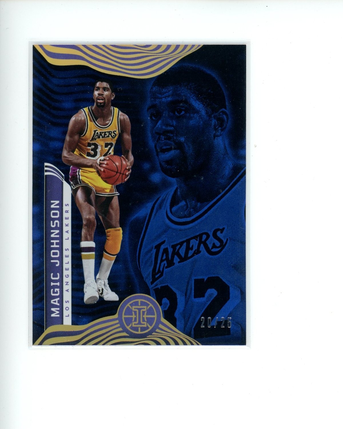 2021-22 Panini Illusions Trophy Collection Blue #144 Magic Johnson #d 20/25