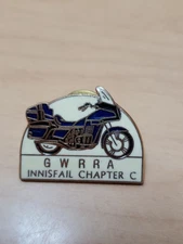 Retro Lapel Pin Gold Wing Riders (GWRRA) Motorcycle Innisfail Chptr Enamel Metal