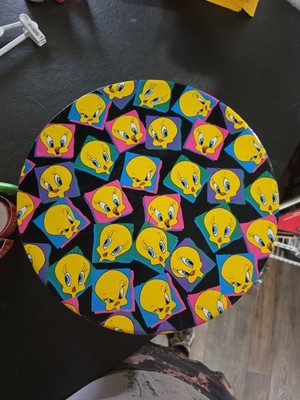 Vintage Tweety Bird Hat Box Looney Tunes 13'' Round Storage Hat Box with Lid A2