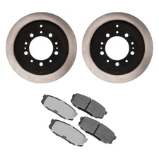 ADVICS Rear Rotors Akebono ProACT Ceramic Disc Brake Pad Kit For LX570 Tundra