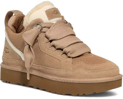 UGG Damen Lowmel 1144032 Schnürschuhe Sand Wildleder Mesh Turnschuhe Größe 7 M