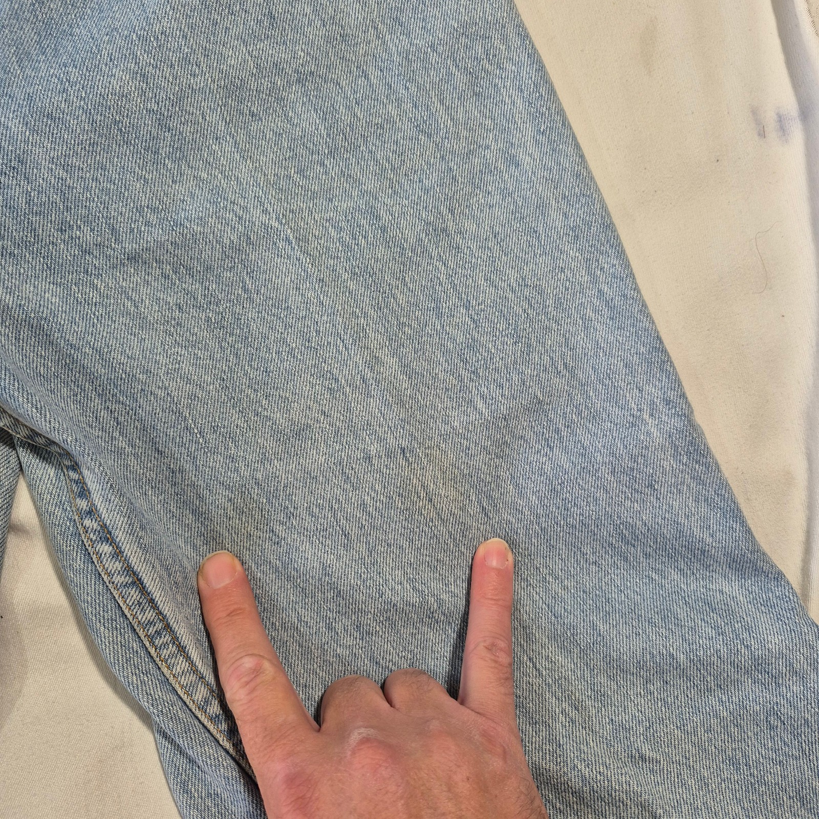 VTG LEVIS 550 JEANS RELAXED FIT TAPERED LEG SIXE 8 MEDIUM 28x30 MADE IN CANADA thumbnail 5