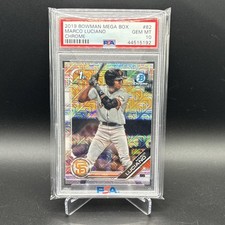2019 Bowman Mega Box Chrome Prospects Marco Luciano #BCP-82 RC Mojo PSA 10