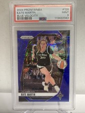 2024 PANINI PRIZM WNBA BLUE VELOCITY #126 KATE MARTIN PSA 9 RC