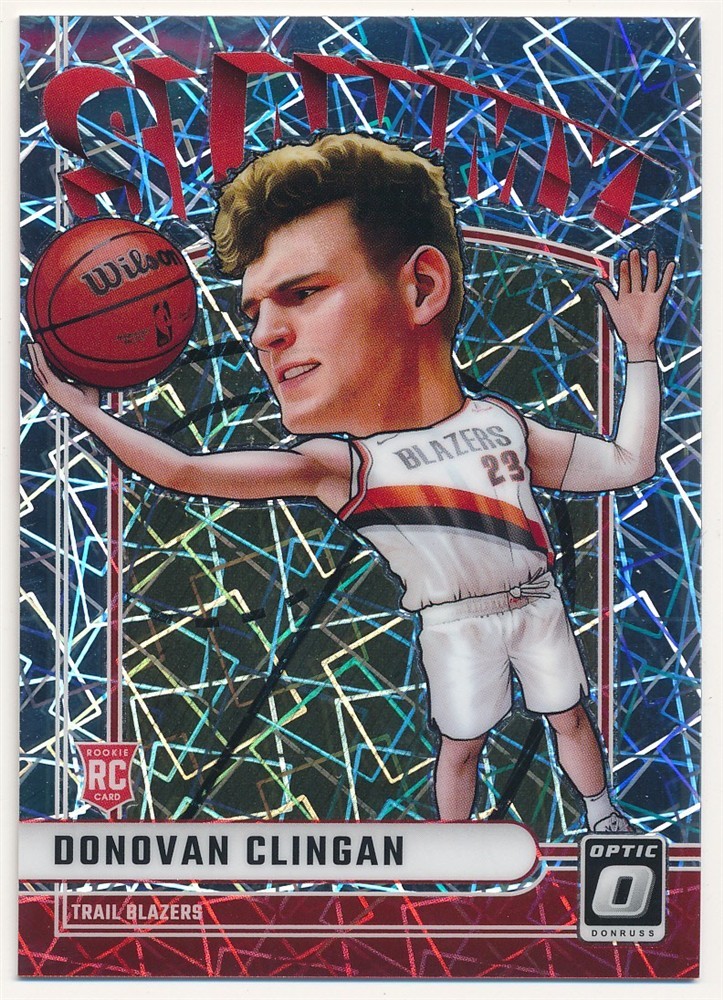 DONOVAN CLINGAN 2024/25 DONRUSS OPTIC #16 RC ROOKIE SLAMMY CASE HIT INSERT SP