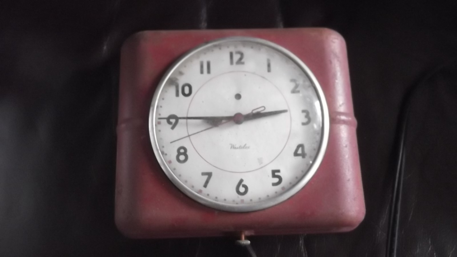 Westclox Belfast 1940s Vintage Metal Kitchen Wall Clock Electric Retro