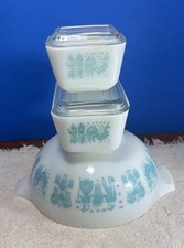 VTG PYREX  Amish Butter Print  Lot. 443 Cinde...