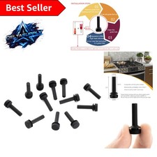 12 Black Rubber Stove Feet for GE Range - Replacement Grate Bumpers for Cooktops