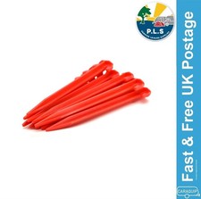 PLS Pack Of 10 x 20cm Red Plastic Tent Pegs Awning Kit Caravan Motorhome-6002600
