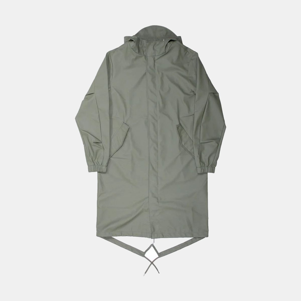 Rains Fishtail Parka for Men in Green Polyester Size S