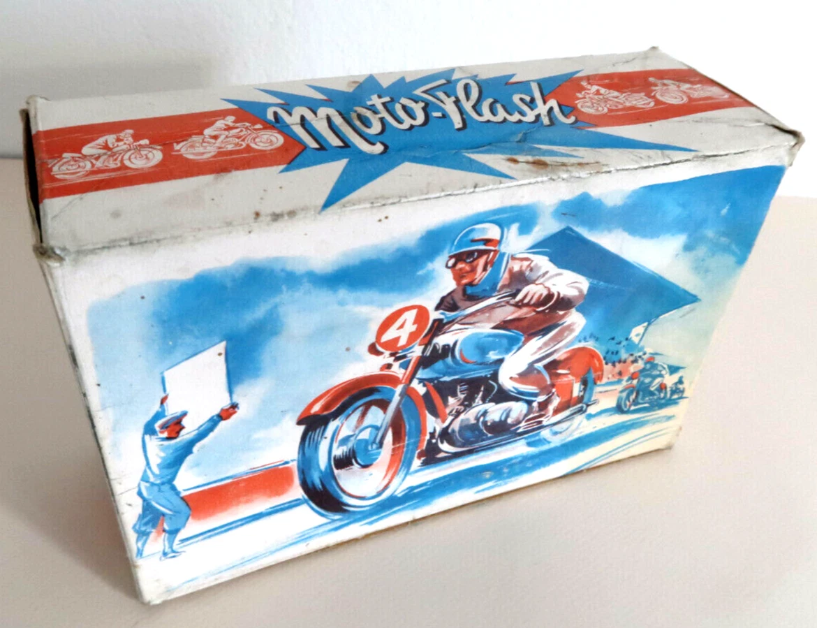 Jouet En Tôle Moto Technofix - Vintage Allemagne - Très Bon état