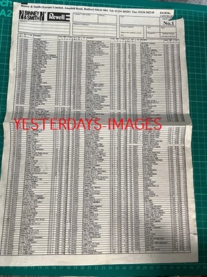 Revell Model Kits Binney & Smith Trade Price Guide Order Sheet Cataloge (1)