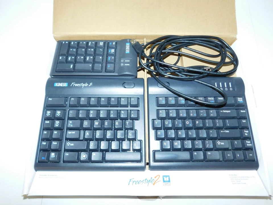 ^^ Kinesis FREESTYLE2 Modell KB800PBUS Tastatur M / Numerische Tastatur (PTQ32) - Bild 3 von 4