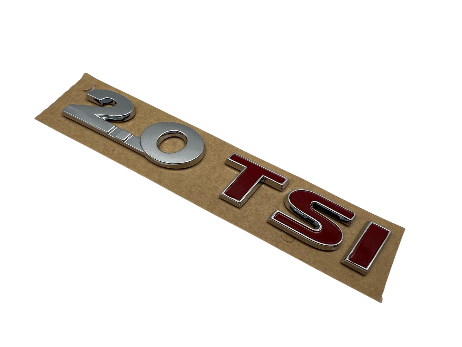 Original VW 2.0 TSI Logo Chrome Red Emblem Self-Adhesive Passat 3G B8