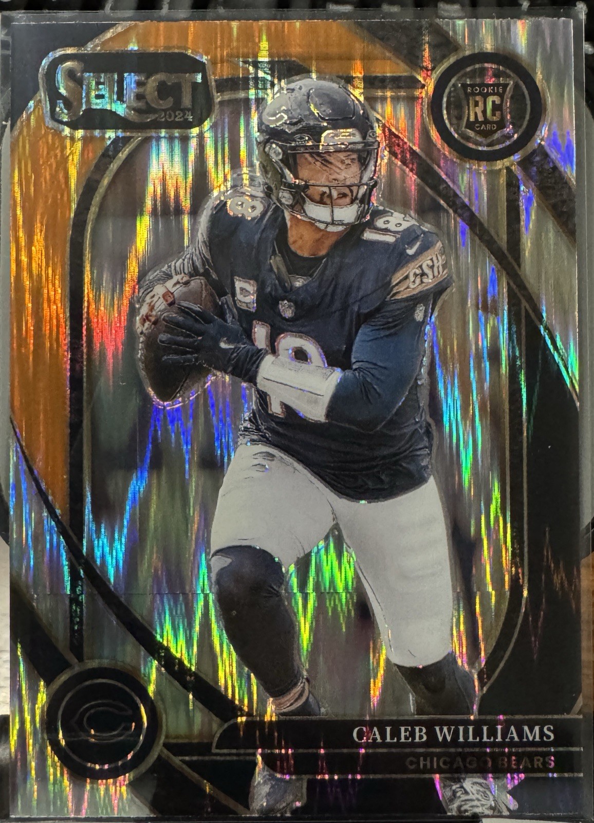🔥2024 Select Club Level Caleb Williams #216 Black & Orange Shock Color Match🔥