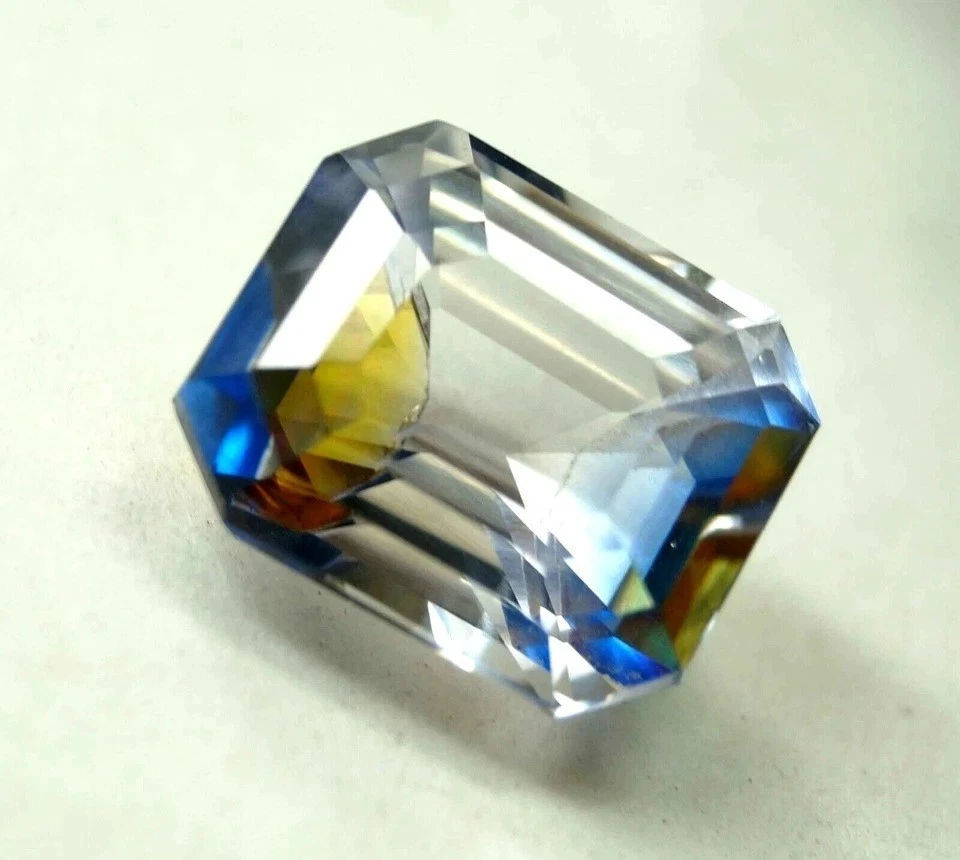 Impresionante piedra preciosa suelta de 9+ quilates de zafiro rosa corte Asscher sin calefacción con certificación EGL Foto 2 de 4