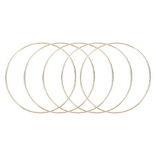 5 Pcs Dream Catcher Rings,6 Inch Macrame Hoops Rings,Gold