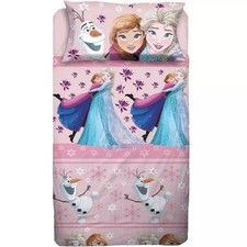 Disney Frozen Completo Lenzuola Letto Singolo Cotone 