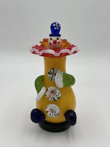 Murano Glass Clown Figurine Vintage One Of A Kind