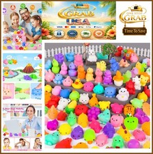 130PCS Mochi Squishy Toys Party Favors Kids Kawaii Mini Squeeze Stress Relief