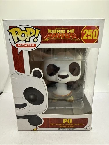 Funko Pop! Kung Fu Panda - Po #250 Flocked Figure In Free Protector