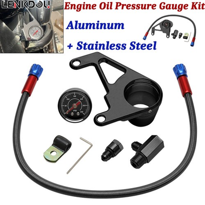#ad 15 658 Oil Pressure Gauge Kit For Harley Twin Cam Touring Softail Dyna 1999 2017 $56.90