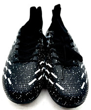 Lightweight High-Top Soccer Cleats Unisex Black White Size 40