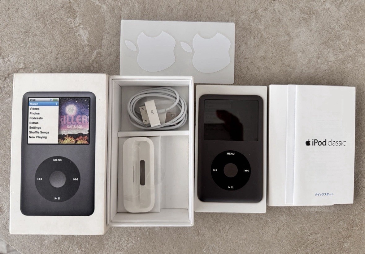 Apple iPod classicMC297J ②バッテリー　HDDほぼ新品！ Apple iPod Classic 7th Gen 256GB SSD Upgrade MC297J/A Black New