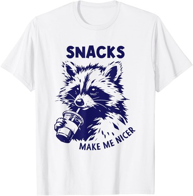 Raccoon Funny Snacks Make Me Nicer Animal T-Shirt Hoodie