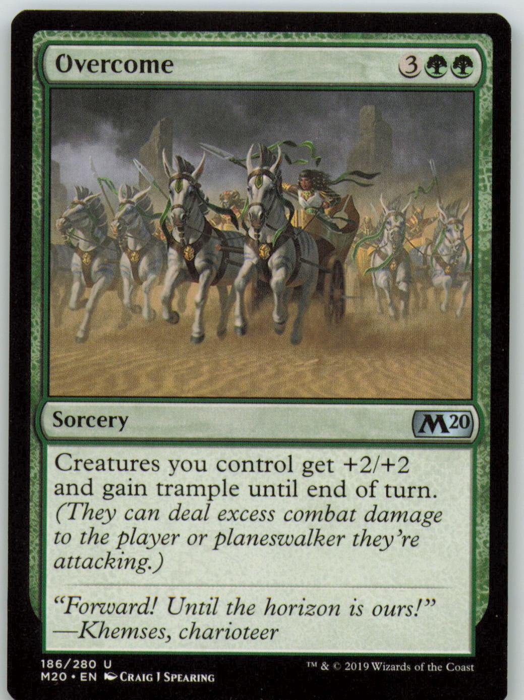 Overcome 186 Uncommon Core Set 2020 Magic: The Gathering LP