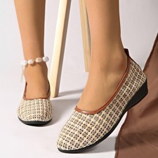 Women's Mesh Ballet Flats Round Toe Lightweight Breathable Summer Dress Shoes