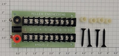 Miller Engineering 4805-2 10-Terminal Power Distribution Board Kit w/Hardware