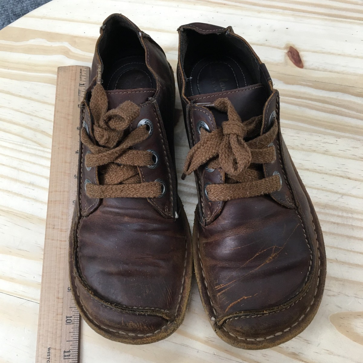 Clarks Artisan Dress Shoes Womens 8M Oxford Brown Leather Slip On