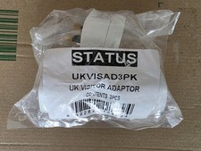 UK Visitor Travel Adapter Plug 3-Pin, Compatible with EU/USA/China 3-pack
