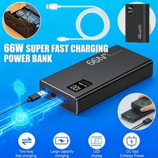 40000mAh Power Bank 66W Fast Charging Portable External Battery Charger 4 Output