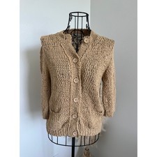 Dorothee Schumacher Cotton Love Open Knit Cardigan Womens Xs Camel Beige Dorothee Schumacher Cotton Love Open Knit Cardigan Womens Xs Camel Beige