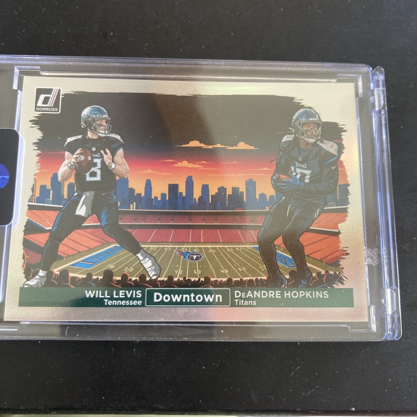 DEANDRE HOPKINS WILL LEVIS 2024 PANINI DONRUSS #6 DOWNTOWN! DUOS TITANS