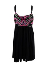 Coco Rave Women's Ari Printed Babydoll Cover-Up Jet Black, S 755448376087
