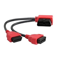 30cm/12 Right Angle OBD2 OBD II Y Splitter Cable 1x Male and 2X Female J1962