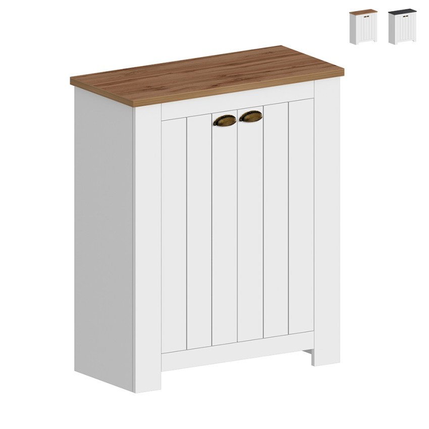 Armoire à chaussures Livera : fini le désordre dans l'entrée avec ce meuble blanc