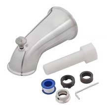 Everbilt Decorative Tub Spout with Diverter in Brushed Nickel-NOB
