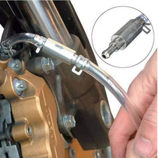Brake Bleeder Hose One Way Check Valve Tube Bleeding Tool Kit Silver Us