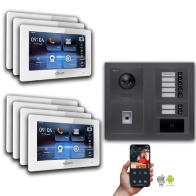 Goliath IP Video Türsprechanlage: 7-Zoll 7 Familienhaus, Fingerprint, RFID, Anth