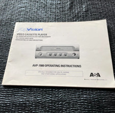 Operating Instructions ONLY FlexVision Video Cassette Player AVP-7000 Audiovox